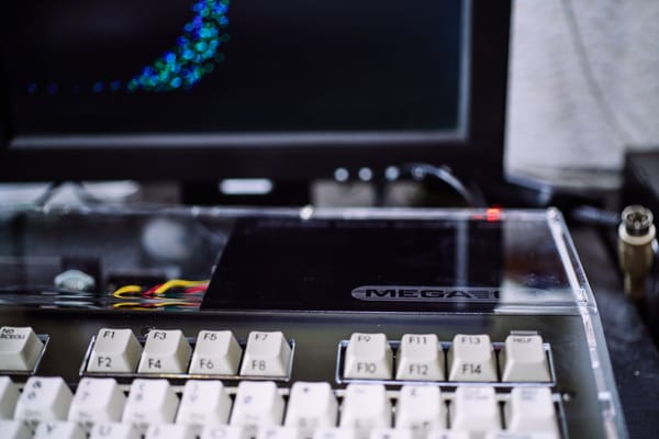 Detailaufnahme eines MEGA65 DevKits.